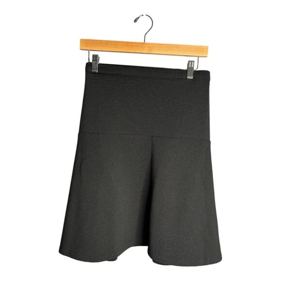 Calvin Klein Black Ribbed A Line Skirt Back Exposed Zipper Size 22W - Picture 1 of 5